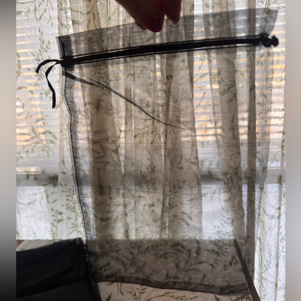 50 8x10 Sheer Black Organza Bags - Picture 3 of 3